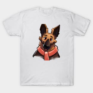 Cute Belgian Shepherd Drawing T-Shirt